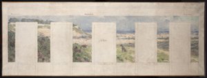 Sketch for the Bagnolet Town Hall: View of the Surroundings of Bagnolet (East) by Louis Beroud