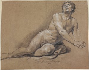 Reclining Male Nude by Louis Boullongne the younger