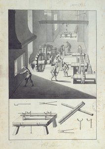 Manufacture of cannons, drawing for the 