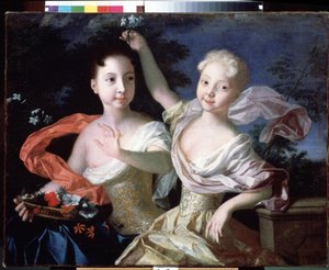 Portrait of Grand Duchesses Anna Petrovna and Elisabeth Petrovna