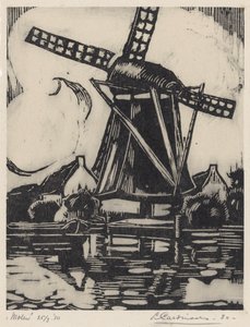 Mill by Louis Cardinaals (signed by artist)