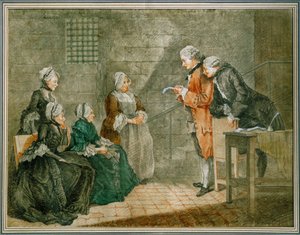 The Unfortunate Calas Family - Widow and Children Calas Listen in the Conciergerie-Prison to the Annulment of the Sentence Against the Father by Louis Carrogis