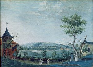 The Hermitage and the Old Castle in the Park at Le Raincy by Louis Carrogis dit Carmontelle
