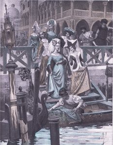 Green geese, illustration from Decameron of Boccaccio