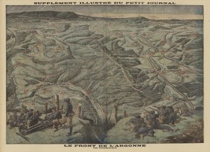 Panoramic view of the Argonne Forest sector of the Western Front, World War I