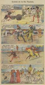 Scenes of Feudal Life by Louis Charles (after) Bombled