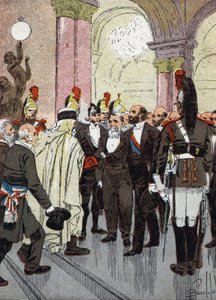Banquet of the Mayors of France (Banquet of the Mayors of France on the 18th August of 1889 at the City Hall of Paris, Invited to Celebrate the Great Exhibition) Illustration by Louis Charles Bombled by Louis Charles Bombled