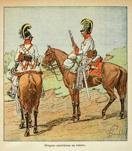 Illustration by Louis Bombled from the book The Memorial of Saint Helene by Count Emmanuel de Las Cases: Austrian Dragons featured, Private Collection by Louis Charles Bombled