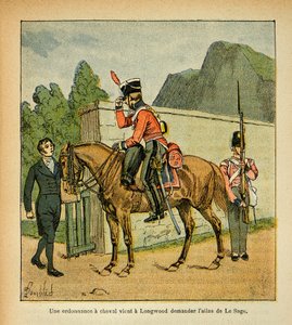 An Ordinance to a Horse Comes to Longwood Asking for the Atlas of Le Sage by Louis Charles Bombled