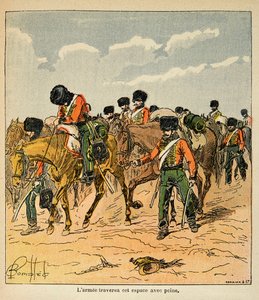 The Imperiale Army Crosses with Difficulty the Russian Plains Before Moscow by Louis Charles Bombled
