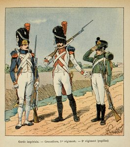 Imperial Guard; Grenadier of the 1st regiment; pupils of the 2nd regiment