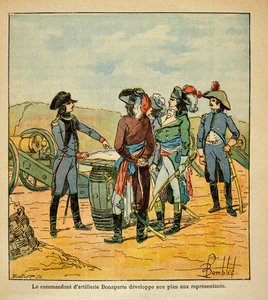 Napoleon Bonaparte exposes his plan to take Toulon to the commissioners of the Republic by Louis Charles Bombled