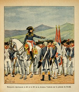 Bonaparte Reprimands the 85th and 39th Vaubois Regiment on the Plateau of Rivoli by Louis Charles Bombled