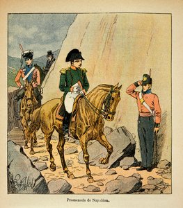 Promenade of Emperor Napoleon at St. Helena by Louis Charles Bombled