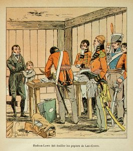 Hudson Lowe makes the papers of Las Cases searched by Louis Charles Bombled