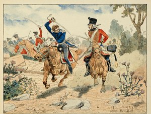 Illustration taken from the book "The Heroes of the Century", anecdotal recits by Dick de Lonlay and illustrated by Louis Bombled (1862-1927) by Louis Charles Bombled