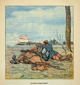 Death of Colonel Girard during the fighting of Neuville aux Bois in November 1870 by Louis Charles Bombled