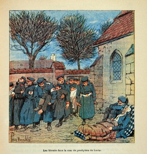 The Army of the Loire: The German Wounded in the Courtyard of the Presbytery of Lorcy During the Battle of Beaune La Rolande in November 1870 by Louis Charles Bombled