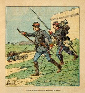 Officer and Mobile of the Cher in the Battle of Toury on October 5, 1870 by Louis Charles Bombled