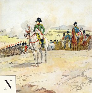 Letter N: Napoleon, "I Will Be a Soldier" - Military Alphabet by Louis Charles Bombled