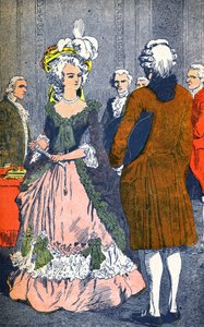 Marie Antoinette and Augeard by Louis Charles Bombled