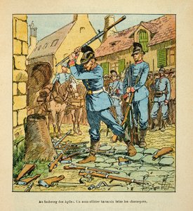 After the Capture of Orleans in October 1870, a Bavarian Subofficer Broke the Hunters by Louis Charles Bombled