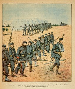 In Provencheres, the mobiliises of the 2nd Legion of the Upper Marne forced to retreat under the number of enemies (The Eastern Armee)