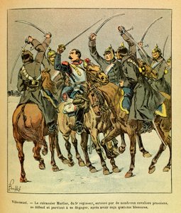 During the Battle of Villersexel, the battleship Marlier of the 5th regiment surrounded by the Prussians, managed to escape