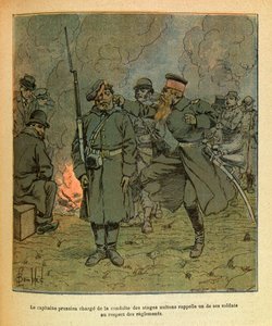 A Prussian captain in charge of the conduct of the hostages of Nuits Saint Georges recalls one of his soldiers