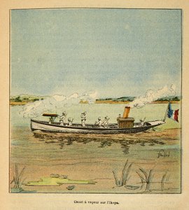 The War in Madagascar: French Canonniere on the Ikopa River in Madagascar in 1895, Private Collection