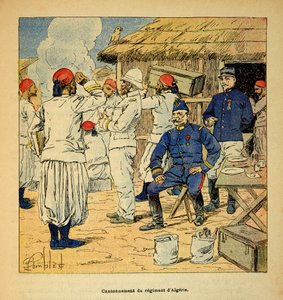 Cantonation of the Regiment of Algeria during the French Expedition to Madagascar in 1895 by Louis Charles Bombled