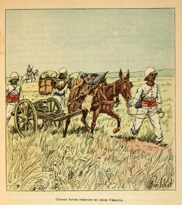 Hovas Canons Brought Back to the French Camp by Louis Charles Bombled