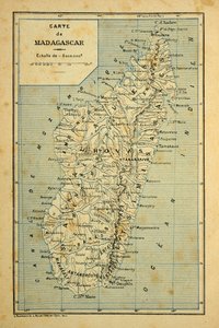 The War in Madagascar: Map of Madagascar by Louis Charles Bombled