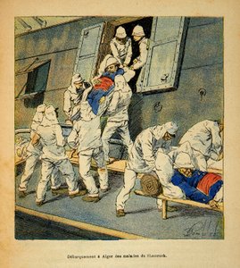The War in Madagascar: Debarkment to Algiers in 1895 of the Sick Troops of the Hospital Ship the Shamrock from Madagascar