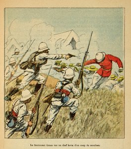 The War in Madagascar: Lieutenant Grss Kills a Hova Chief During the Tsarasaotra Battles in 1895 by Louis Charles Bombled