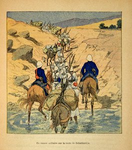 The War in Madagascar: A Military Convoy on the Road to Suberbieville in 1895 by Louis Charles Bombled