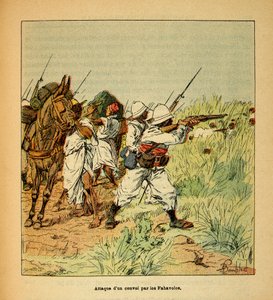 The War in Madagascar: Attack of a Military Convoy by the Fahavolos by Louis Charles Bombled