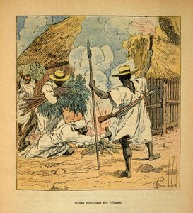 Hovas Burning Villages by Louis Charles Bombled