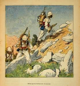 Avant-garde of Infantry in Madagascar in 1895 by Louis Charles Bombled