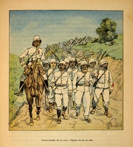 The War in Madagascar: Construction of a Road in Madagascar, Beginning of the Corvee by Louis Charles Bombled