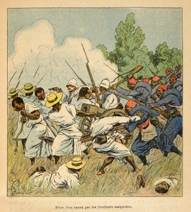 The Malagasy Seized a Cannon during the Ambolomonty Battles in 1895 by Louis Charles Bombled