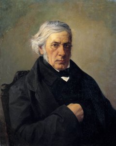 Portrait of the philosopher Victor Cousin (1792-1867). Painting by Louis Claude Mouchot (1830-1891) 19th century