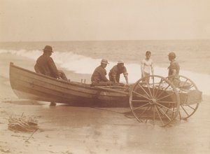 Fishermen Unloading a Boat, Sea Bright, New Jersey by Louis Comfort Tiffany
