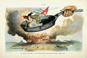 The Duty of the Hour: - To Save Her [Cuba] Not Only From Spain - But from a Worse Fate, 1898 by Louis Dalrymple