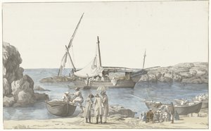 View of Taranto and Port of Luogo Vivo (Voyage en Italie, en Sicile et à Malte - 1778)
