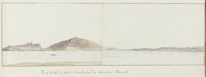 View of the Coast of Gaeta and Mausoleum of Munatius Plancus (Lucio Munazio Planco) by Louis Ducros