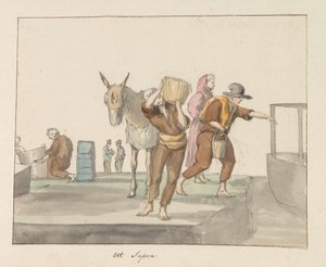 Costumes of Gozo Island (Voyage en Italie, en Sicile et à Malte - 1778) by Louis Ducros