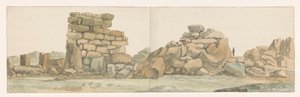 Monument of Phoenicians or Carthaginians on the Island of Gozo (Voyage in Italy, Sicily, and Malta - 1778) by Louis Ducros