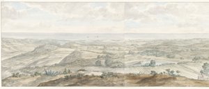 Panorama from Collis Minervalis (Voyage en Italie, en Sicile et à Malte - 1778) by Louis Ducros