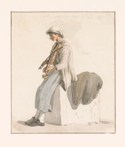 Son of Captain Erié with Violin (Voyage en Italie, en Sicile et à Malte - 1778) by Louis Ducros